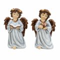 ANĐEO FIGURA BIJELO-SMEĐI S LED SVJETLIMA 26x17 cm