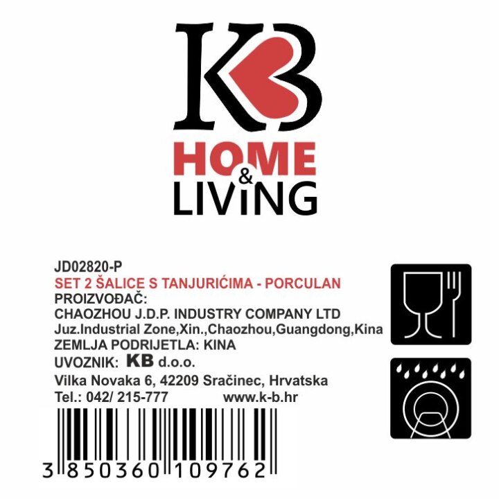 ŠALICE PORCULANSKE S TANJURIĆIMA 2/1 300 mL