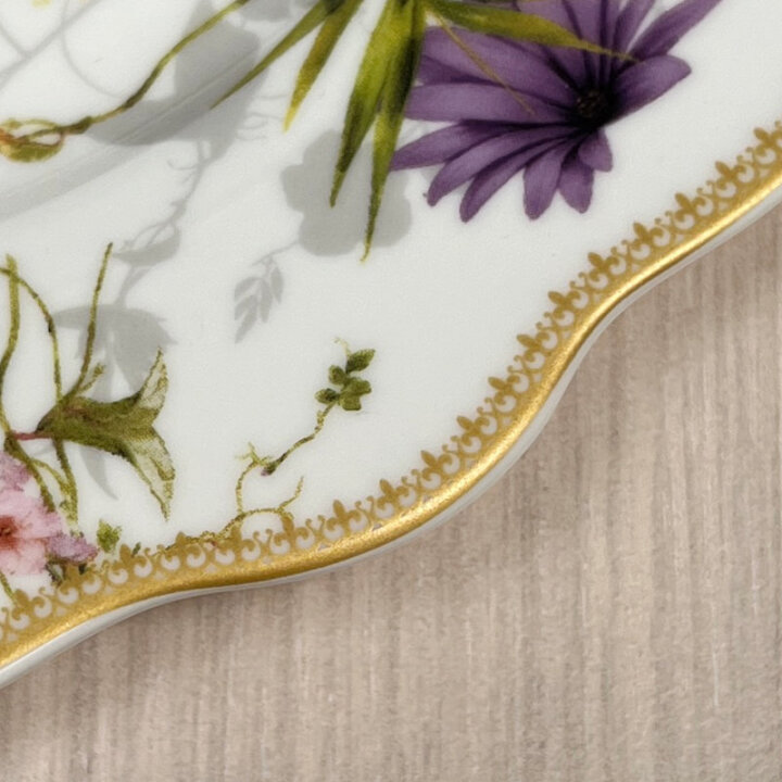 SERVIS ZA JELO 18 DIJELNI NEW BONE JARDIN DEKORIRANI - VALOVITI RUB
