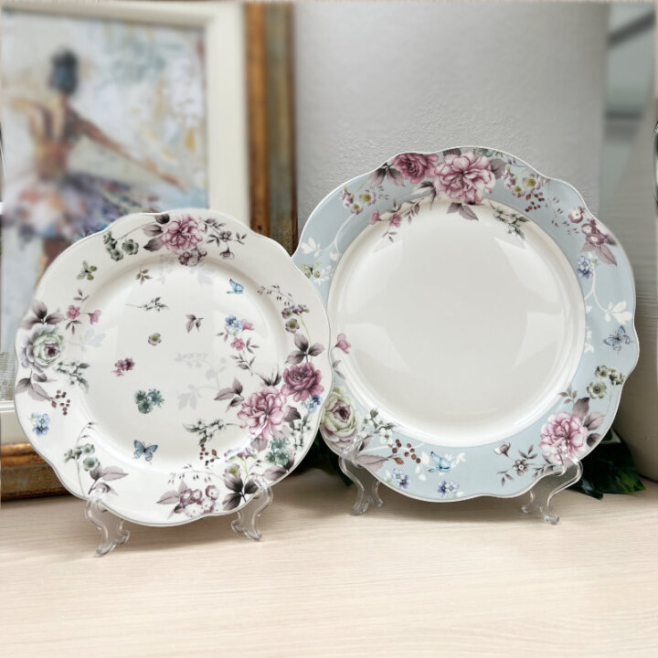SERVIS ZA JELO 18 DIJELNI NEW BONE BELLA DEKORIRANI - VALOVITI RUB