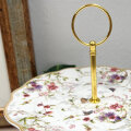 ETAŽER 2 NIVOA NEW BONE JARDIN DEKORIRANI 26,5 CM - VALOVITI RUB
