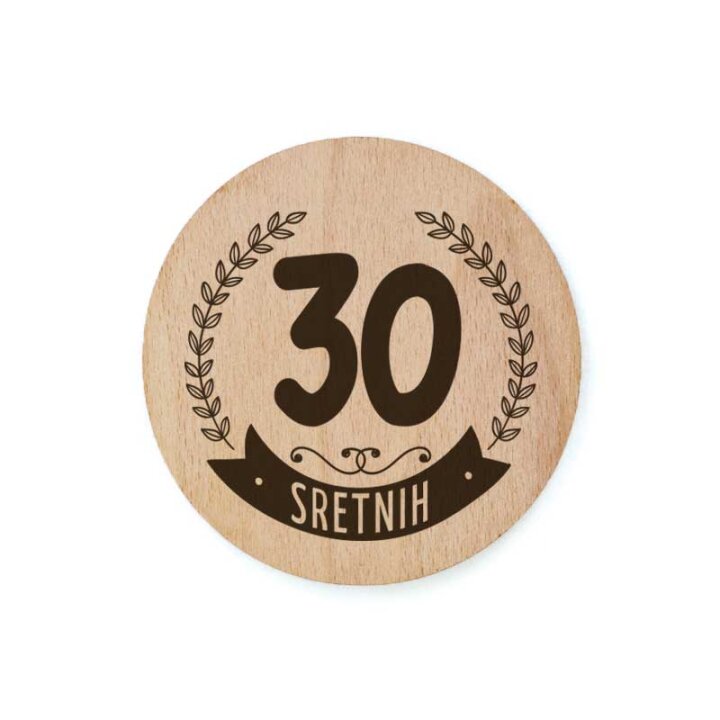 PLOČICA DRVENA S TISKOM BROJ 30
