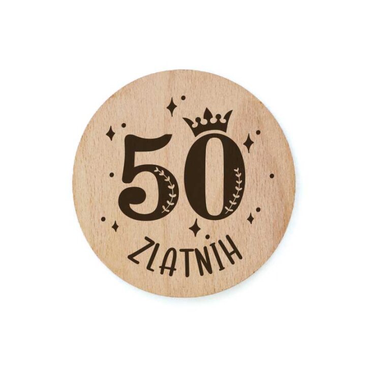 PLOČICA DRVENA S TISKOM BROJ 50