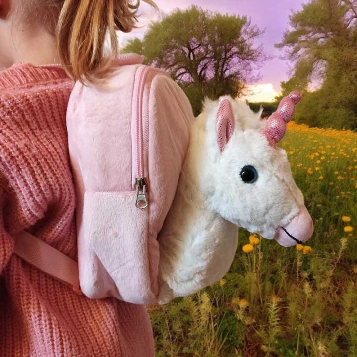RUKSAK JEDNOROG 3D PLIŠANI 26 cm