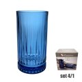 ČAŠE STAKLENE ELYSIA VISOKE 4/1 450 mL - PLAVE
