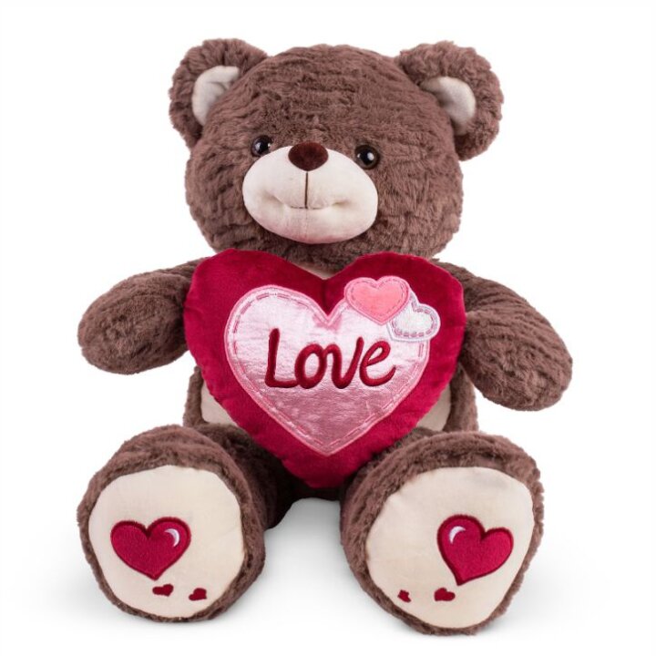 MEDO PLIŠANI SMEĐI SA SRCEM LOVE 40 cm