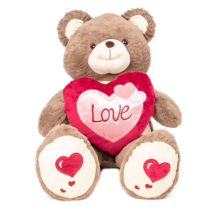 MEDO PLIŠANI SMEĐI SA SRCEM LOVE 60 cm