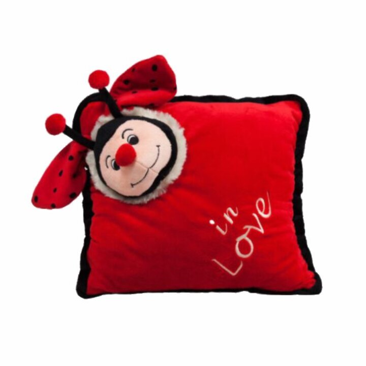 JASTUK BUBAMARA PLIŠANA S NATPISOM IN LOVE 30 cm