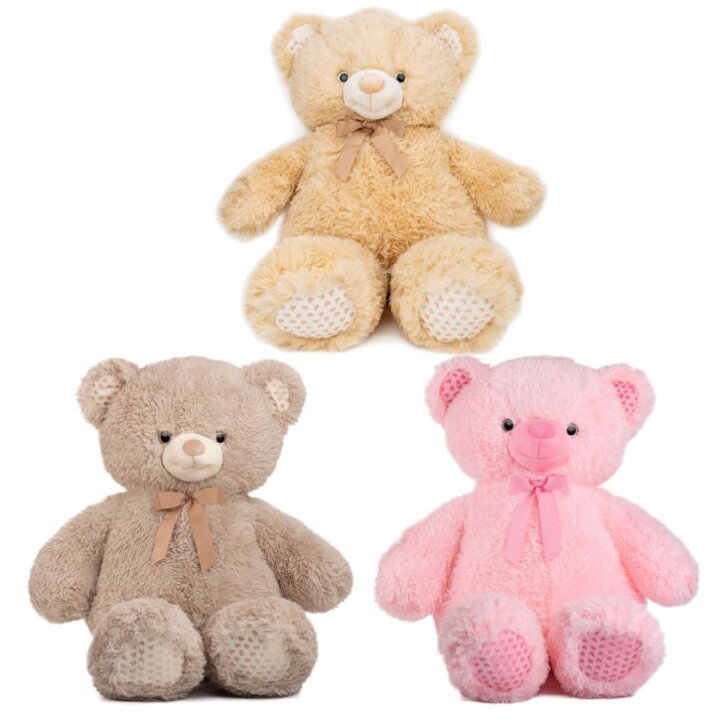 MEDO PLIŠANI S MAŠNOM 120 cm - BEŽ / ROZI / SMEĐI