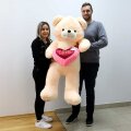 MEDO PLIŠANI KREM SA SRCEM LOVE 80 cm