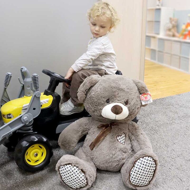 MEDO PLIŠANI SMEĐI S MAŠNOM I SRCEM 50 cm