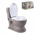 KAHLICA DJEČJA WC ŠKOLJKA XL 2u1 SA ZVUKOM I SVJETLOM SIVO-BIJELA 45x40x28 cm