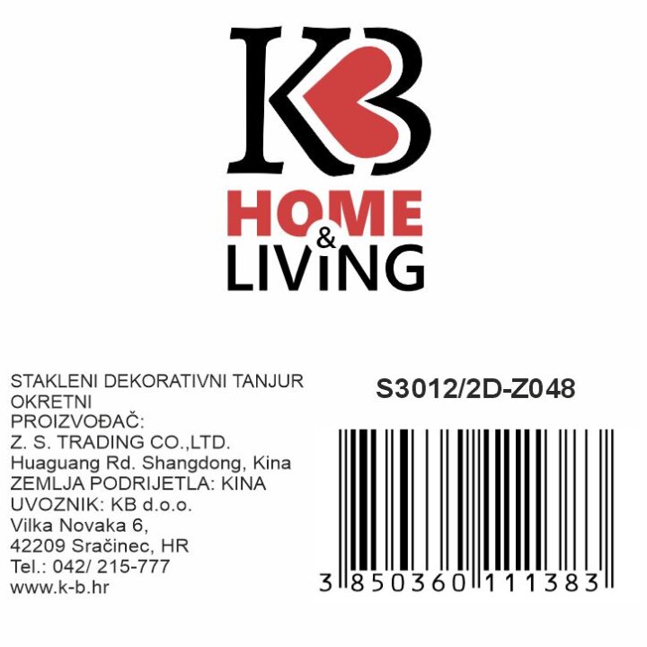 STAKLENI DEKORATIVNI OKRETNI TANJUR LAVENDER SPRING 30,5 cm