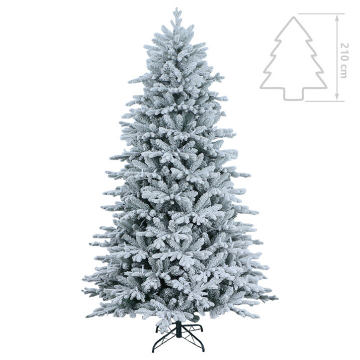 BOŽIĆNO DRVCE ARCTICA SA SNIJEGOM I METALNIM STALKOM 210 cm