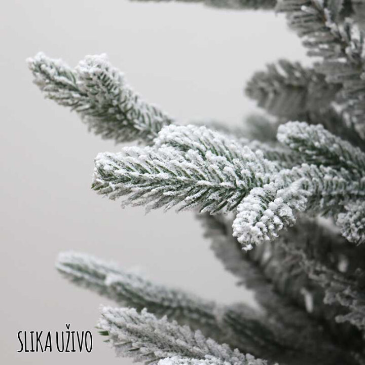 BOŽIĆNO DRVCE ARCTICA SA SNIJEGOM I METALNIM STALKOM 210 cm