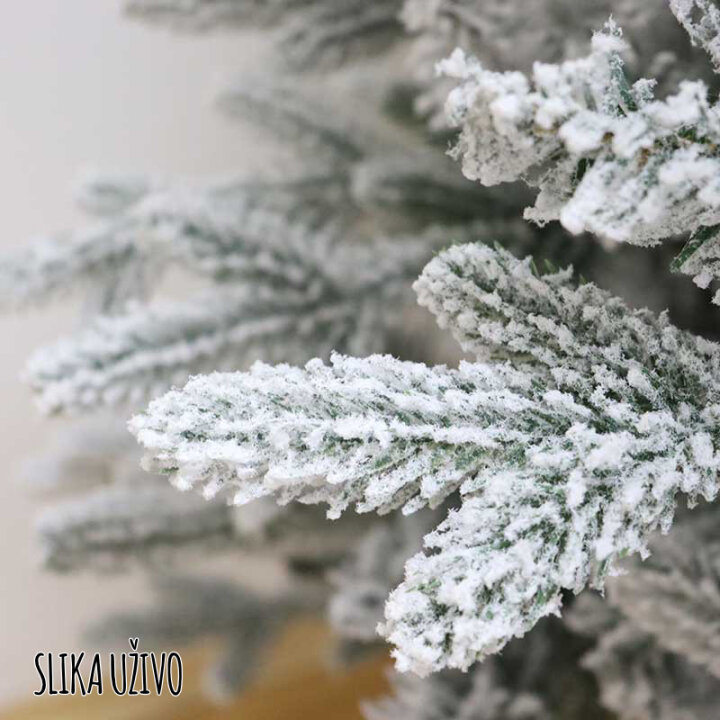 BOŽIĆNO DRVCE ARCTICA SA SNIJEGOM I METALNIM STALKOM 210 cm