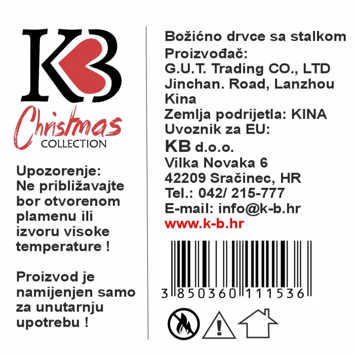 BOŽIĆNO DRVCE NORDICA S METALNIM STALKOM 240 cm