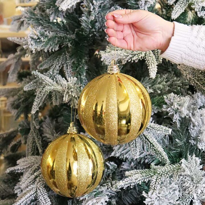 KUGLE ZA BOR 15 CM 2/1 ZLATNE