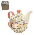ČAJNIK S ŠALICOM CVJETNI DEKOR - DARIA - RUČNO OSLIKANO