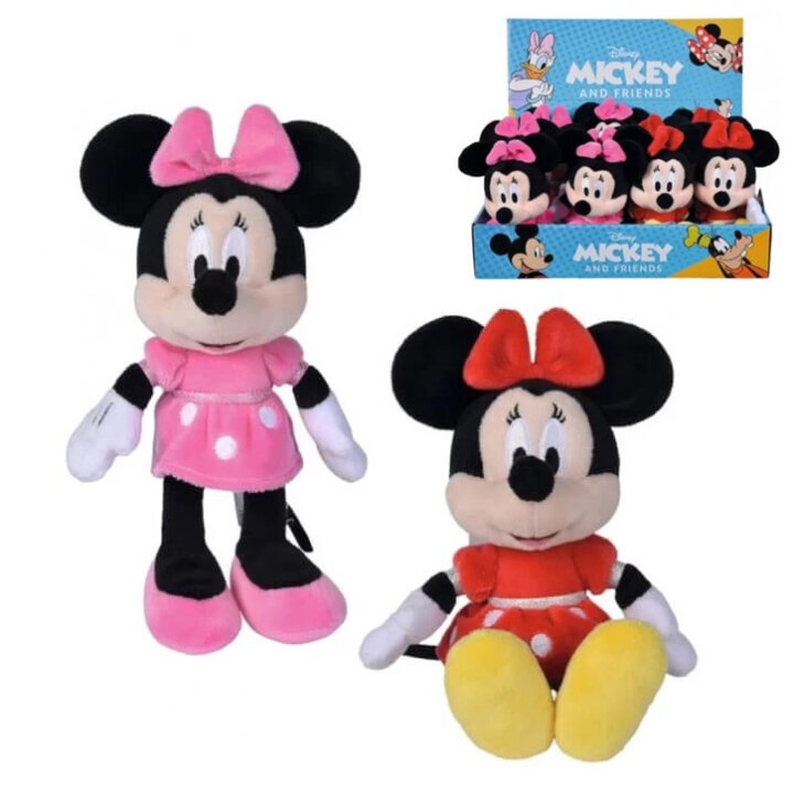 MINNIE MOUSE PLIŠ 20 cm SORT - SIMBA