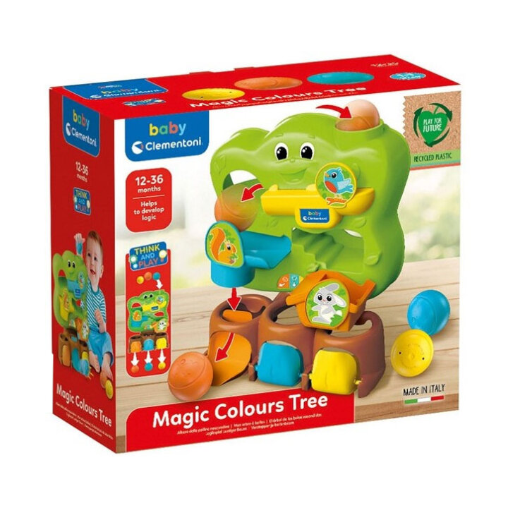 DIDAKTIČKA IGRAČKA S LOPTICAMA U BOJI - ŠALJIVO DRVO - 27x11,5x24 cm CLEMENTONI