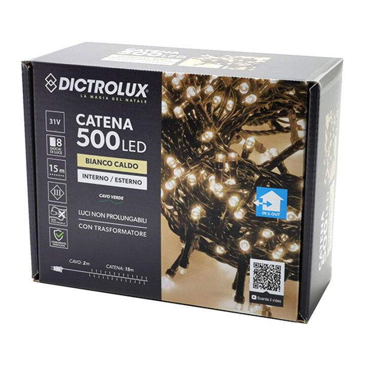 ŽARULJICE ZA BOR LED 500/1 TOPLO BIJELE S FUNKCIJAMA - VANJSKE  / UNUTARNJE