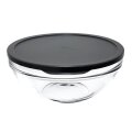 ZDJELA STAKLENA CHEF'S 2,5 L SA PLASTIČNIM POKLOPCEM 23 CM SIVA