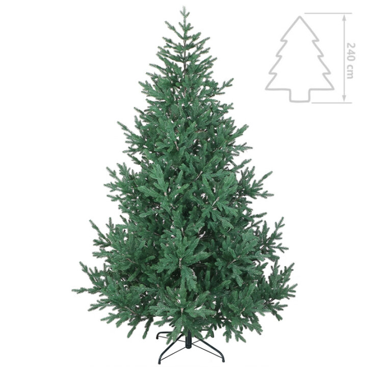 BOŽIĆNO DRVCE EVERGREEN LUXE FULL 3D S METALNIM STALKOM 240 CM