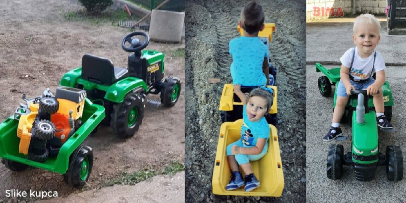 Kako se montira dječji traktor na pedale